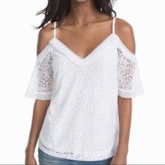 ❤️NWT WHITE LACE TOP BLOUSE wedding beach honeymoon - Picture 6 of 6